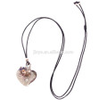 Sundysh Bling handgemachte lange Mode rauchige facettierte Herz Kristall Halskette für Frau